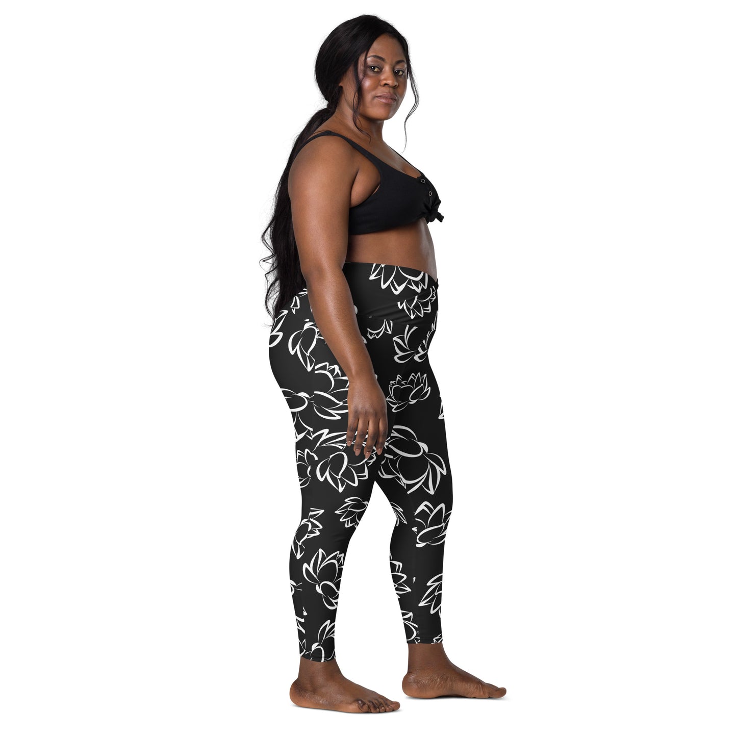 Black Lotus leggings with pockets