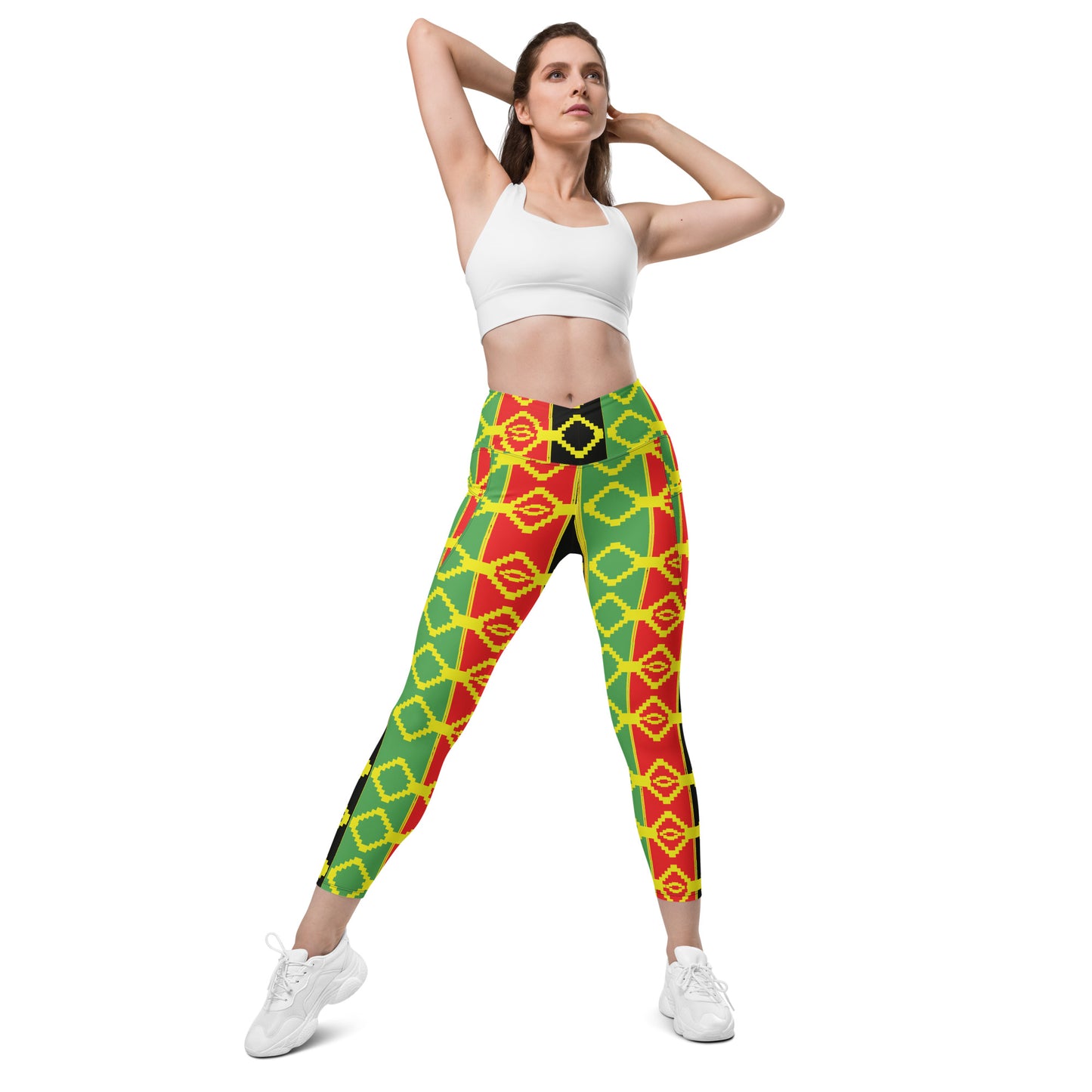 Reggae Crossover leggings with pockets