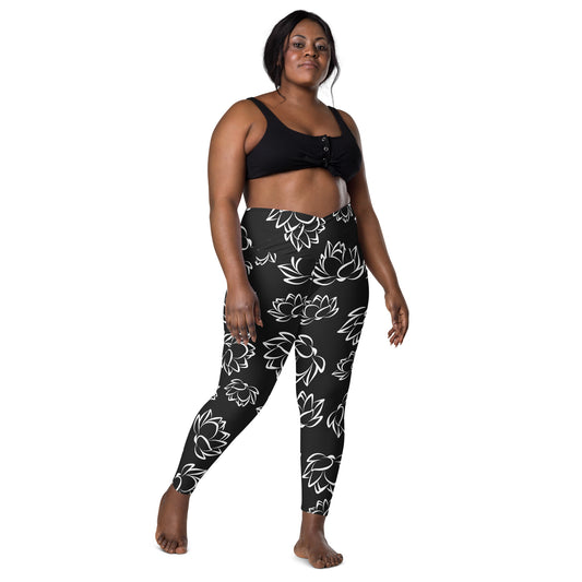 Black Lotus leggings with pockets