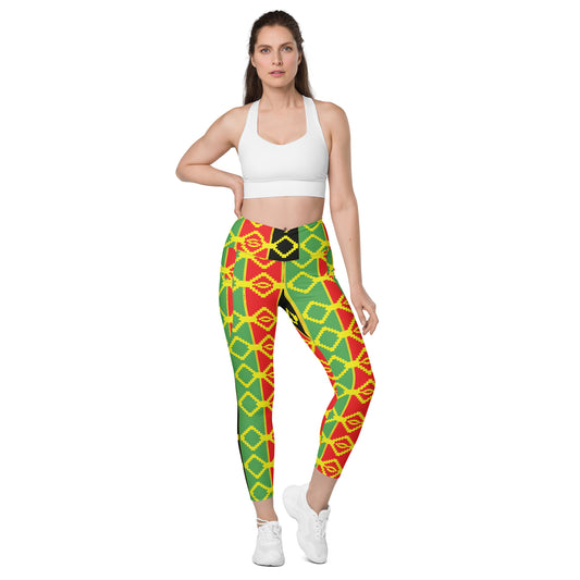 Reggae Crossover leggings with pockets