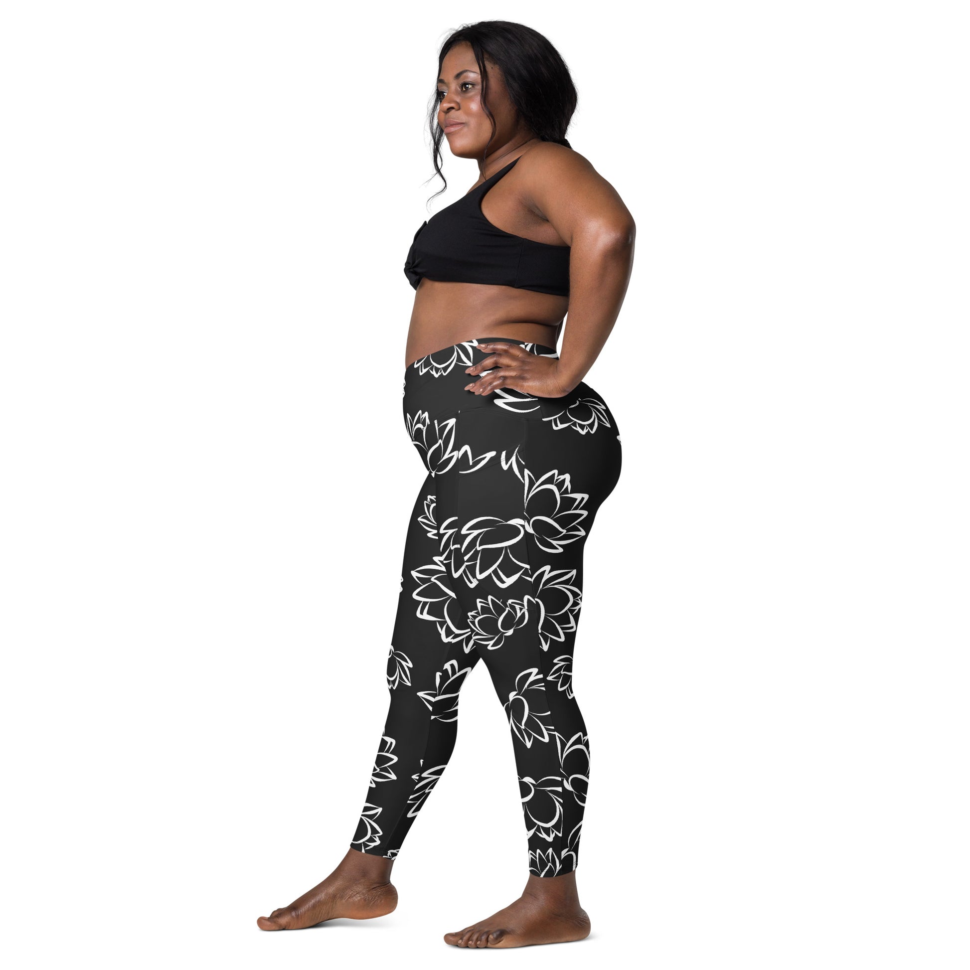 Black Lotus leggings with pockets – Kona Connection Shop