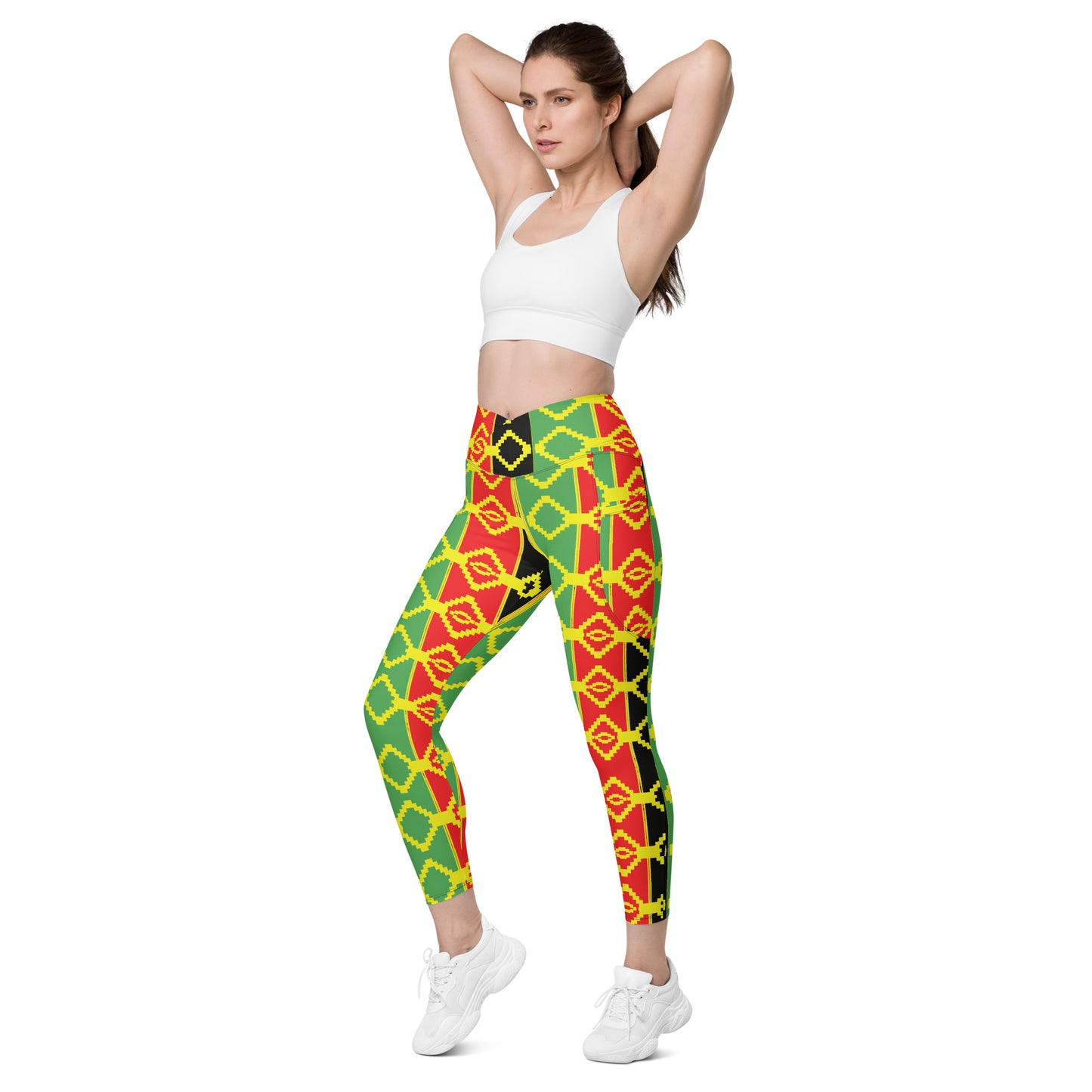 Reggae Crossover leggings with pockets