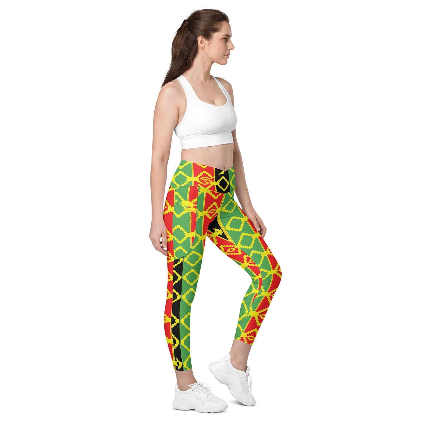 Reggae Crossover leggings with pockets