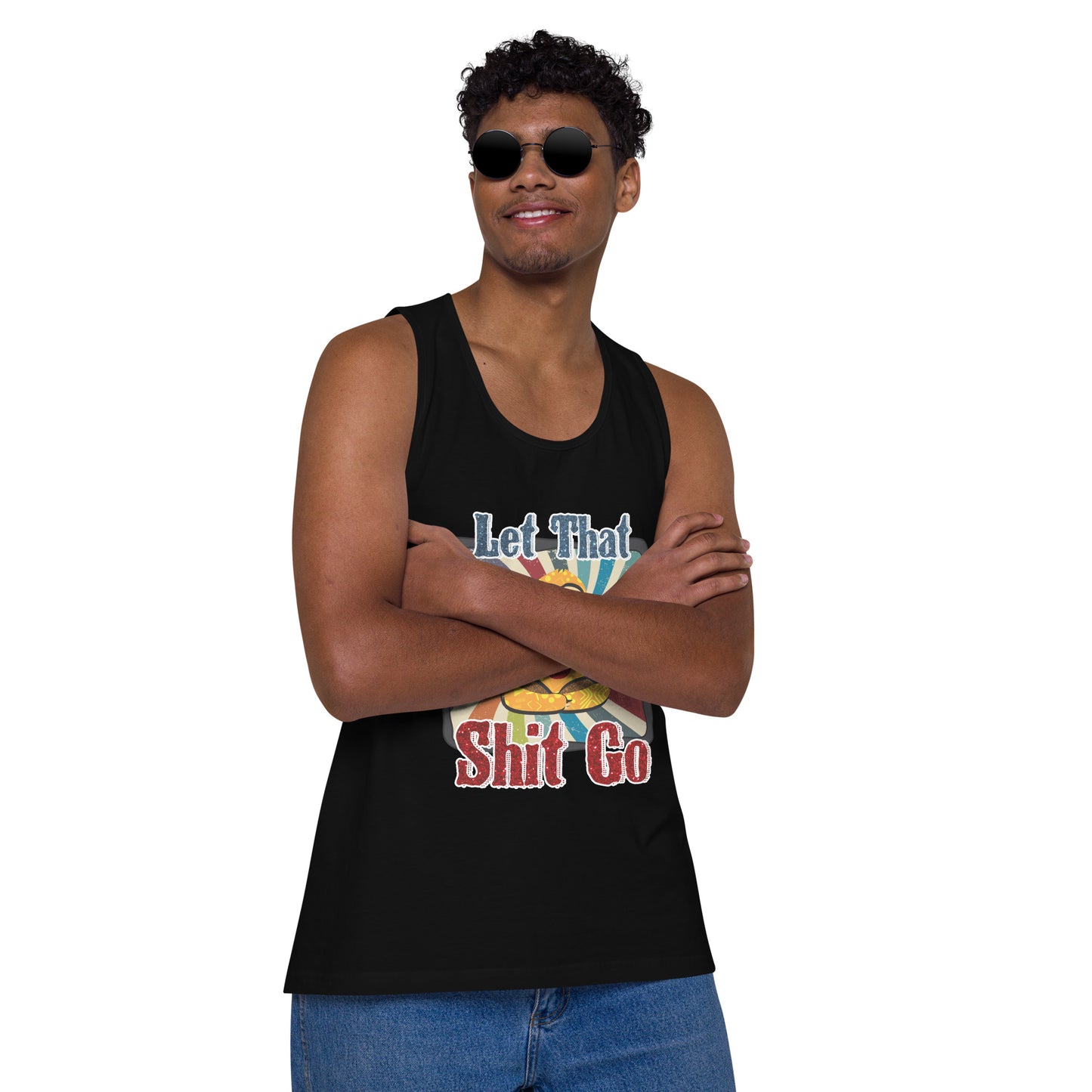 Let That Shit Go Men’s premium tank top