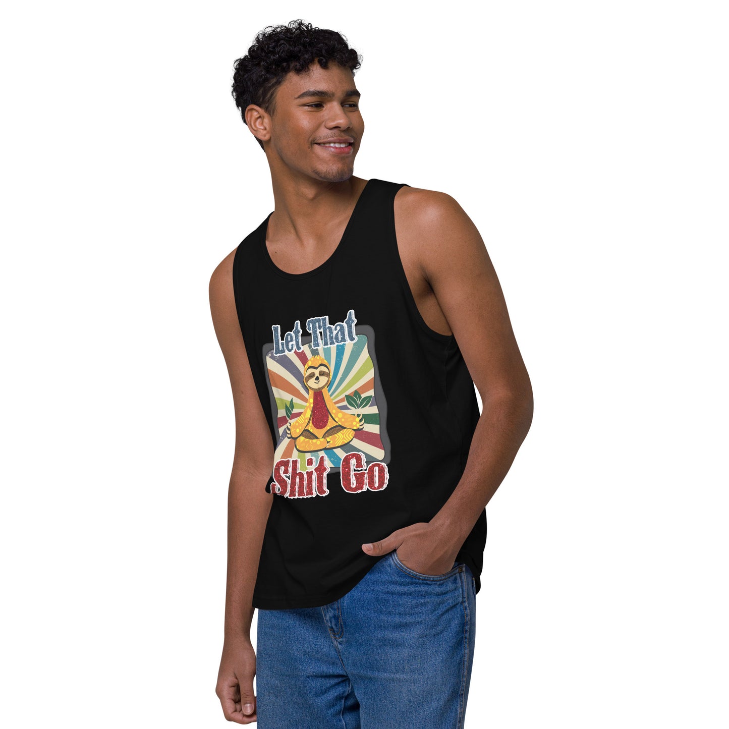 Let That Shit Go Men’s premium tank top
