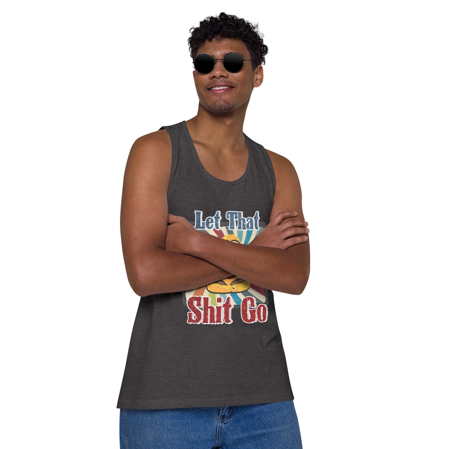 Let That Shit Go Men’s premium tank top