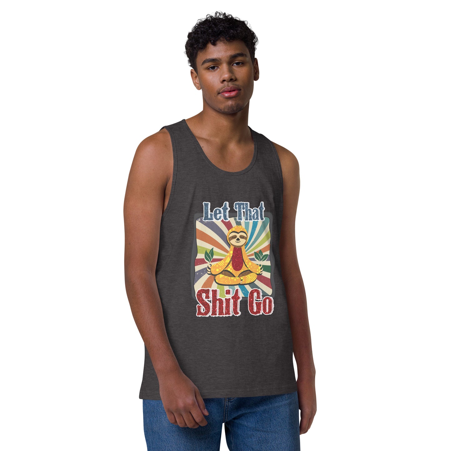 Let That Shit Go Men’s premium tank top