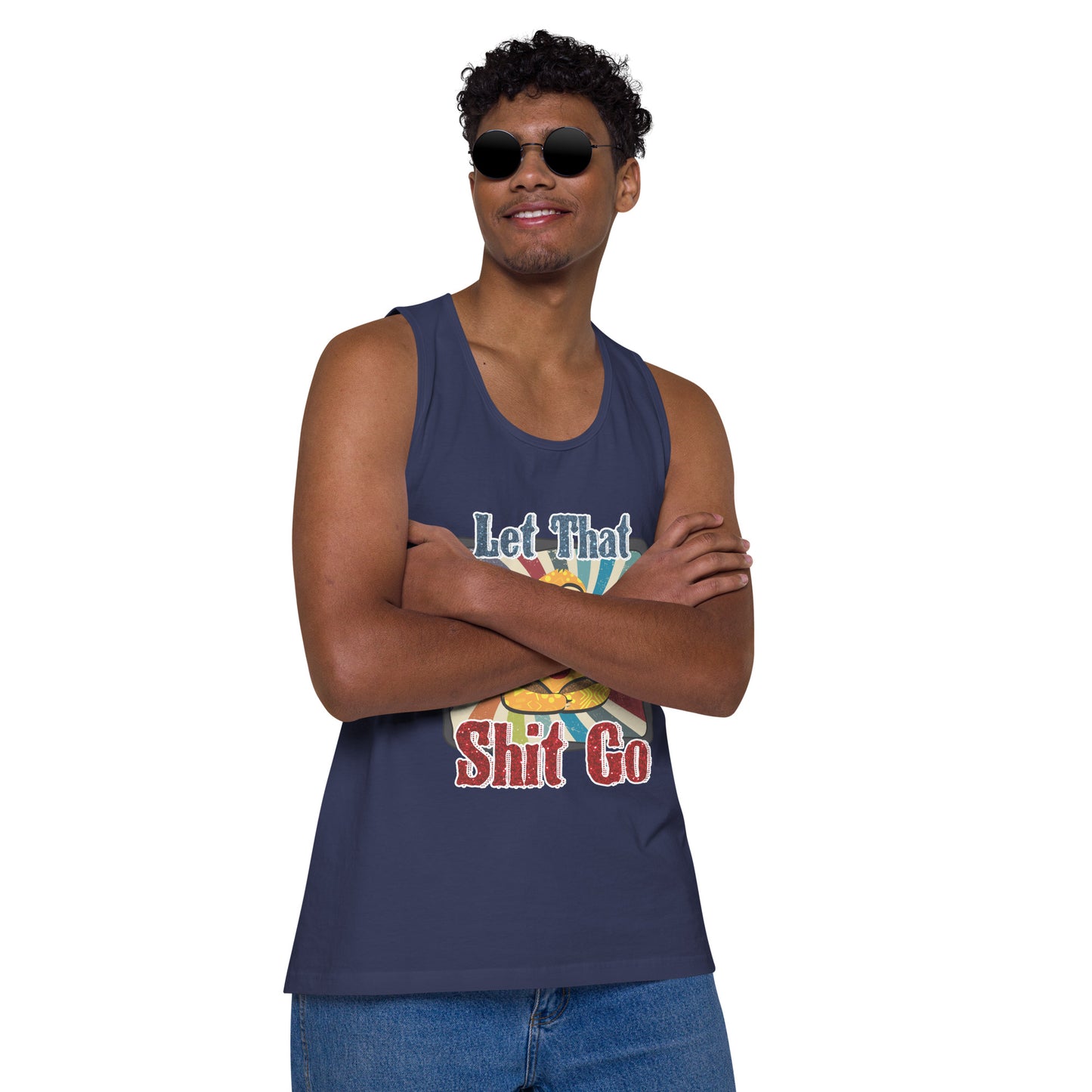 Let That Shit Go Men’s premium tank top