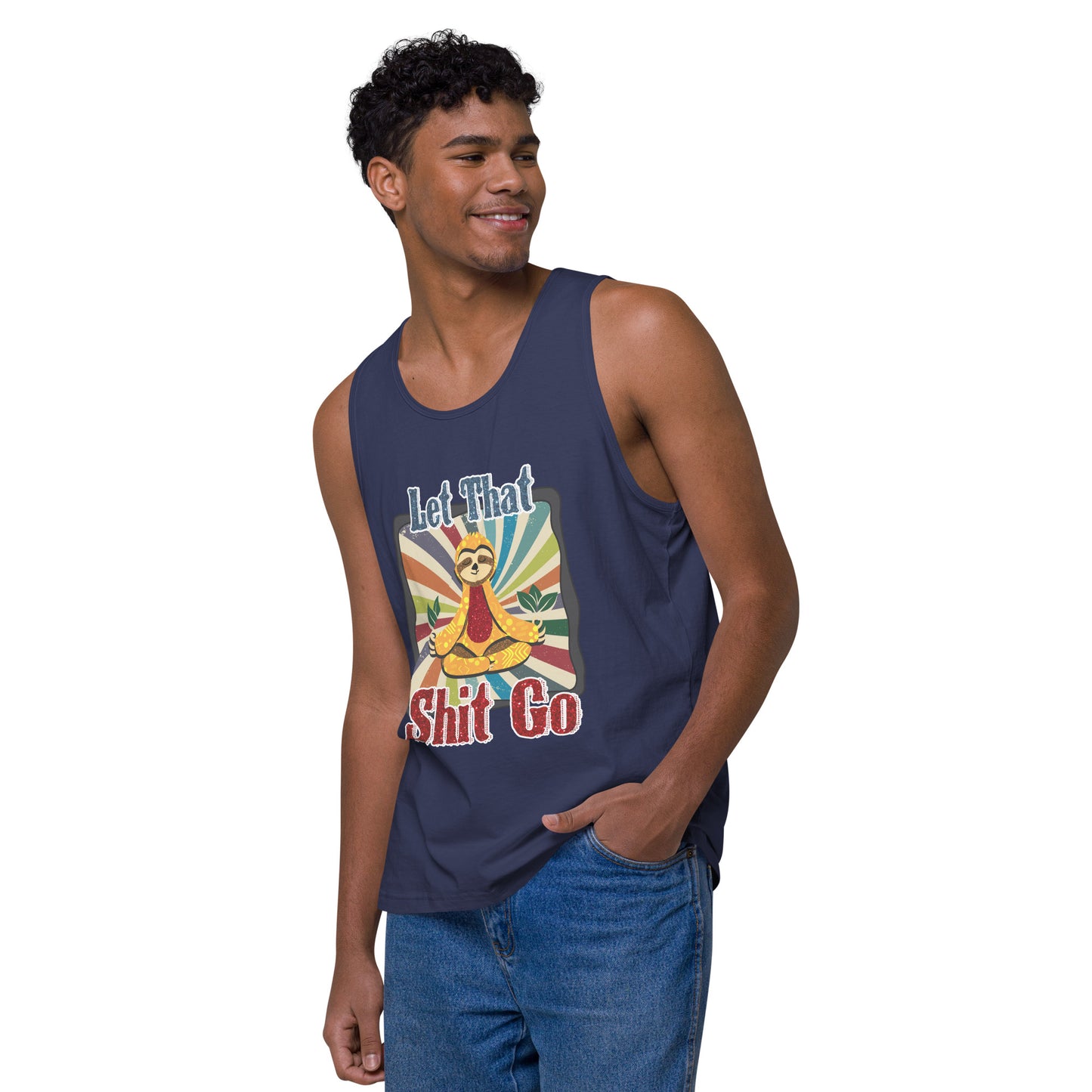 Let That Shit Go Men’s premium tank top