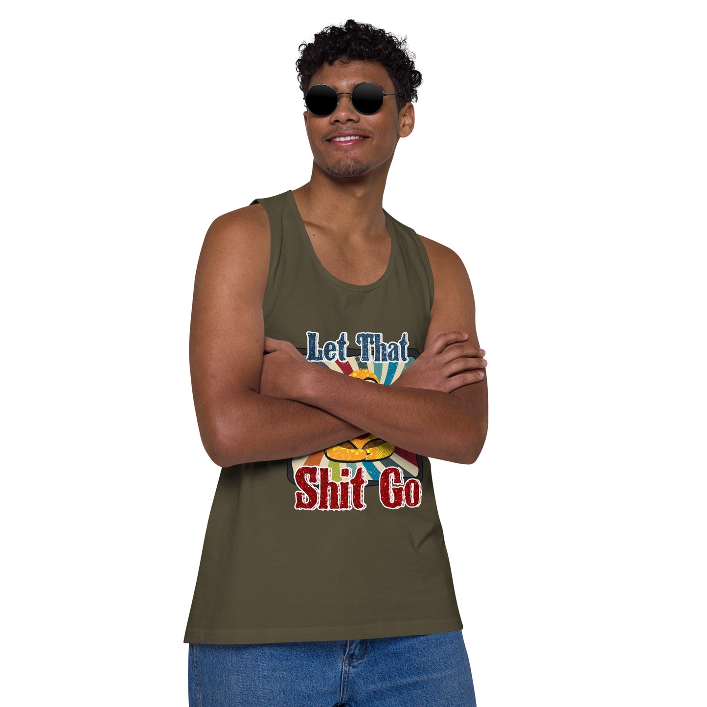 Let That Shit Go Men’s premium tank top