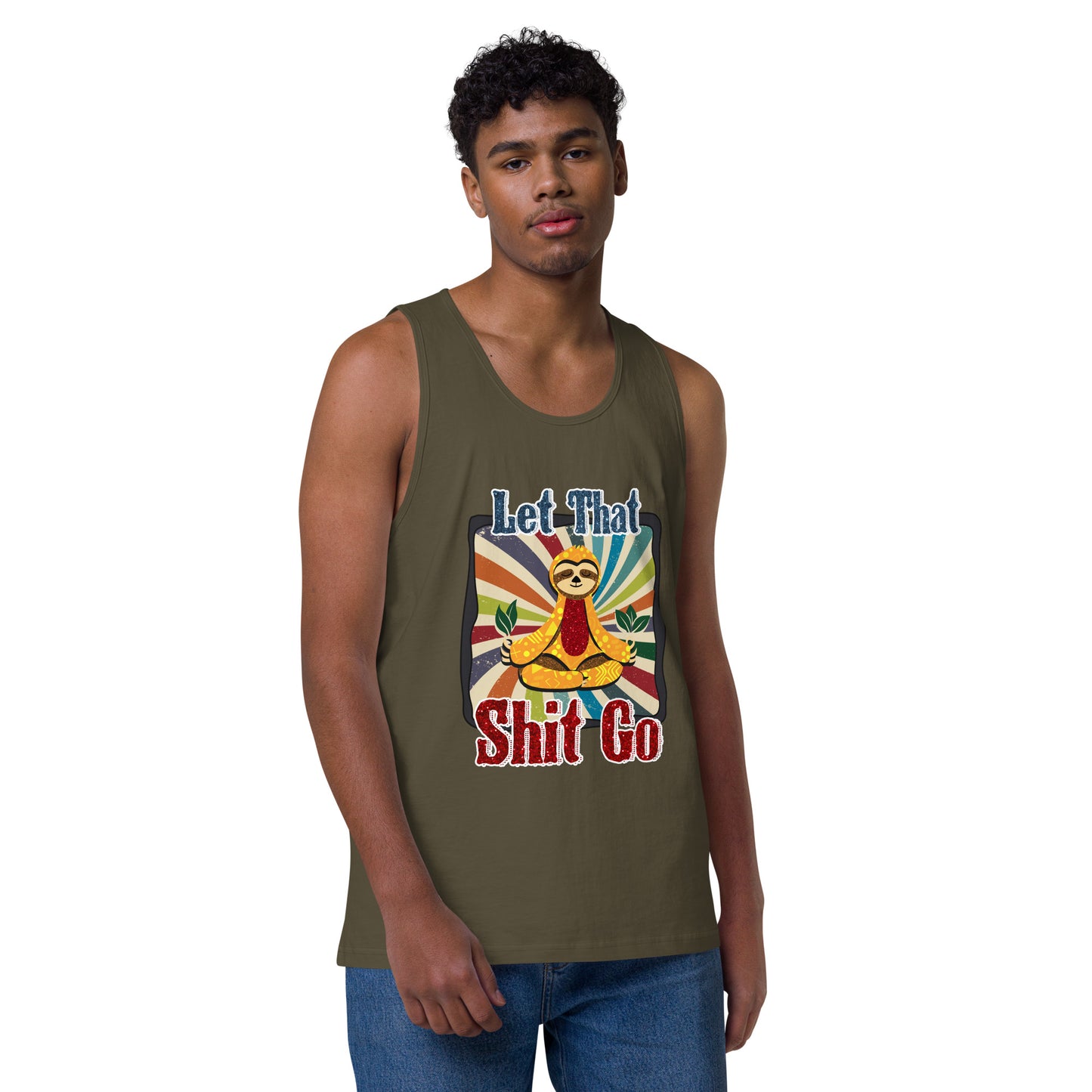 Let That Shit Go Men’s premium tank top