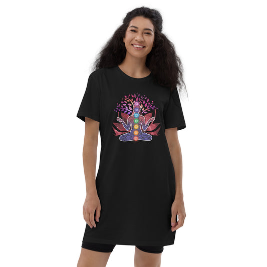 Chakras cotton t-shirt dress
